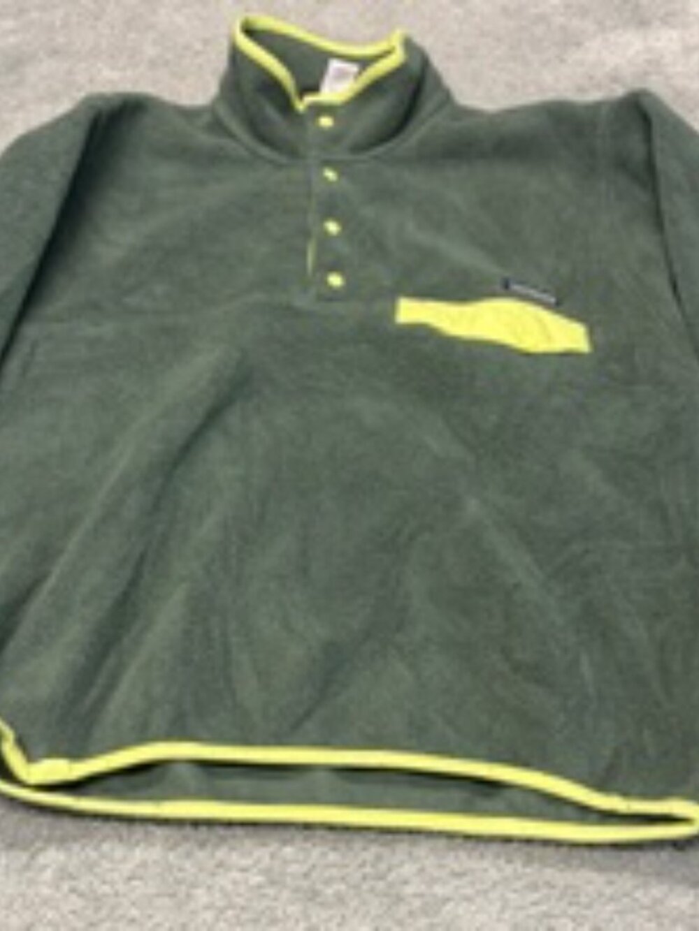 Patagonia Synchilla Pullover Men's S Green Lime Fleece Snap-T Outdoor Hike 25450